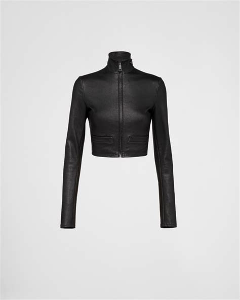 Stretch nappa leather jacket 